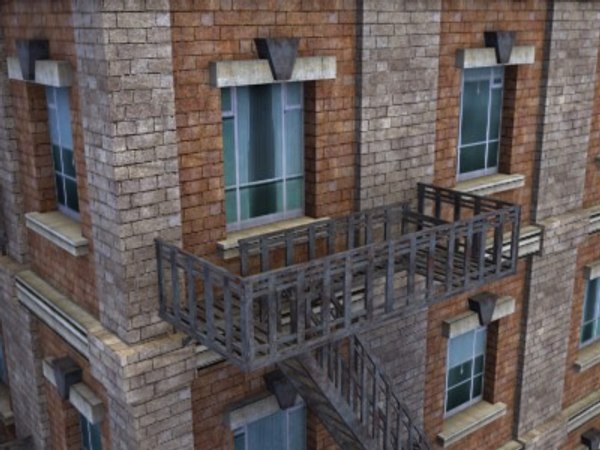 multi city building facade 3d model