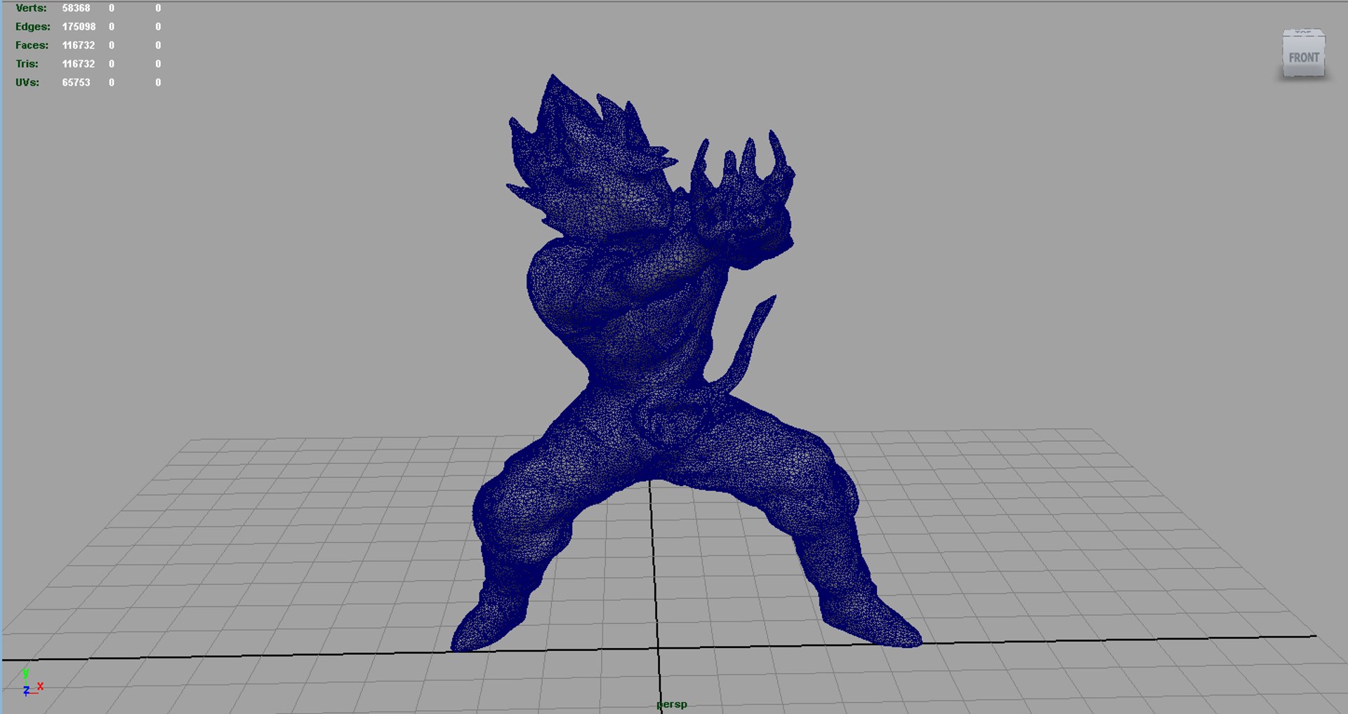 3D Goku TurboSquid 1249730