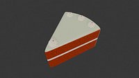 Stylized Chocolate Cake Slice