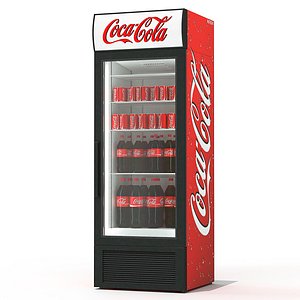 cola beverage fridge 3d max