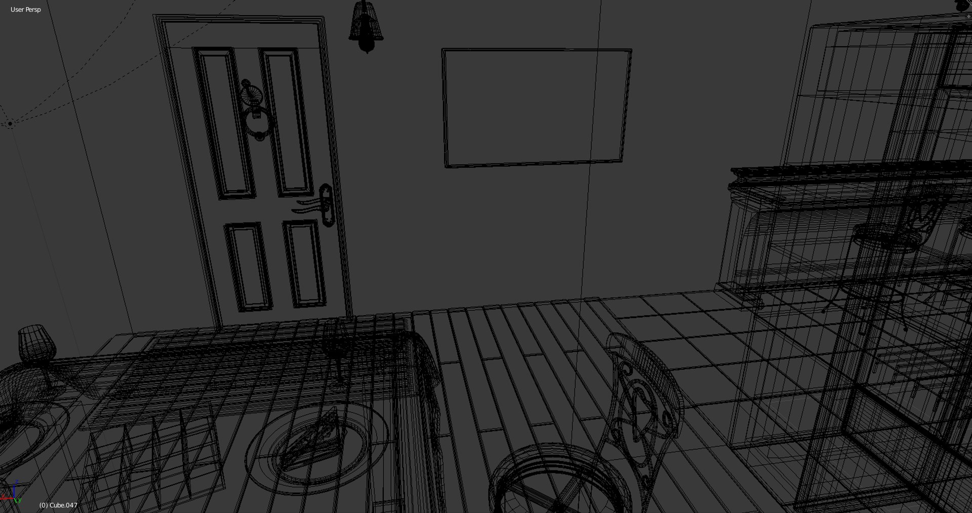 Interior Scene Kitchen Dining Room X