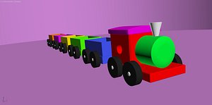 3D toy train model