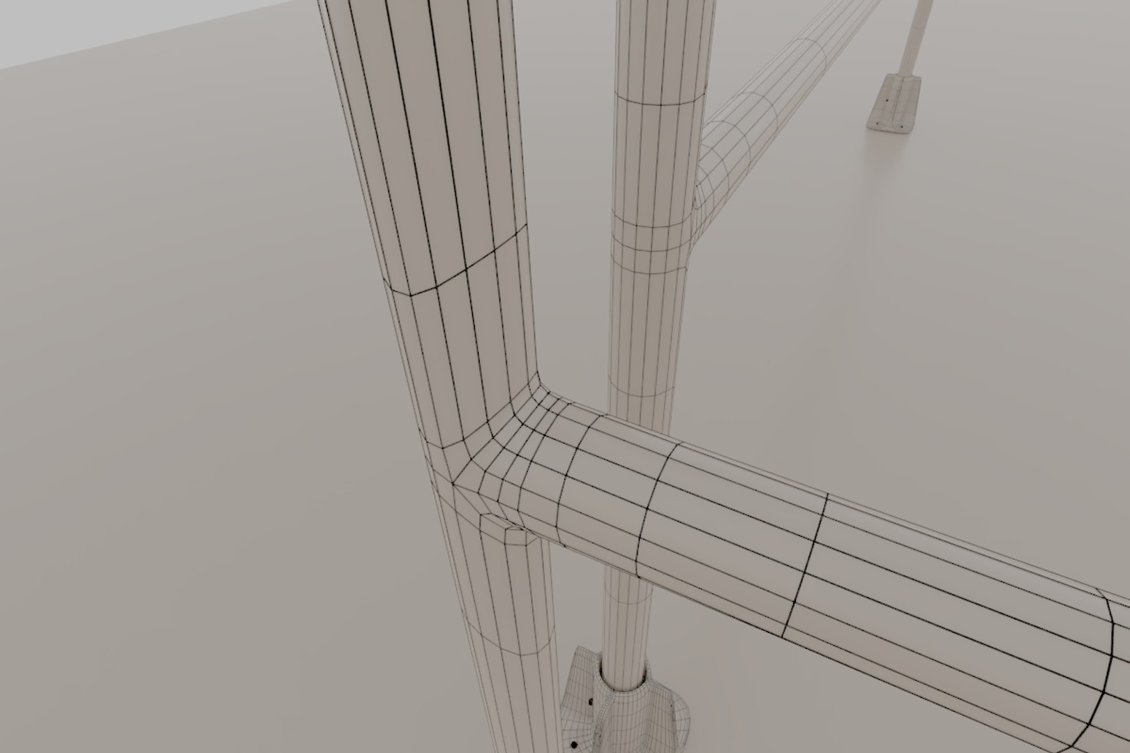 3D Yellow Aluminum Safety Railing Model - TurboSquid 1392836