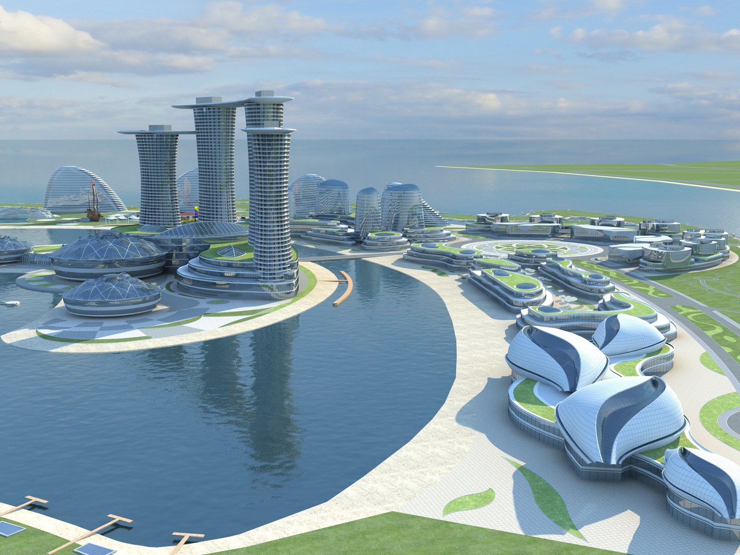 Sci Fi Artificial Island 3 3D Model - TurboSquid 1901175