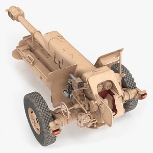 3D 122 mm Field Howitzer Desert Towed