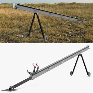 UAV Launch Catapult Rail 3D model
