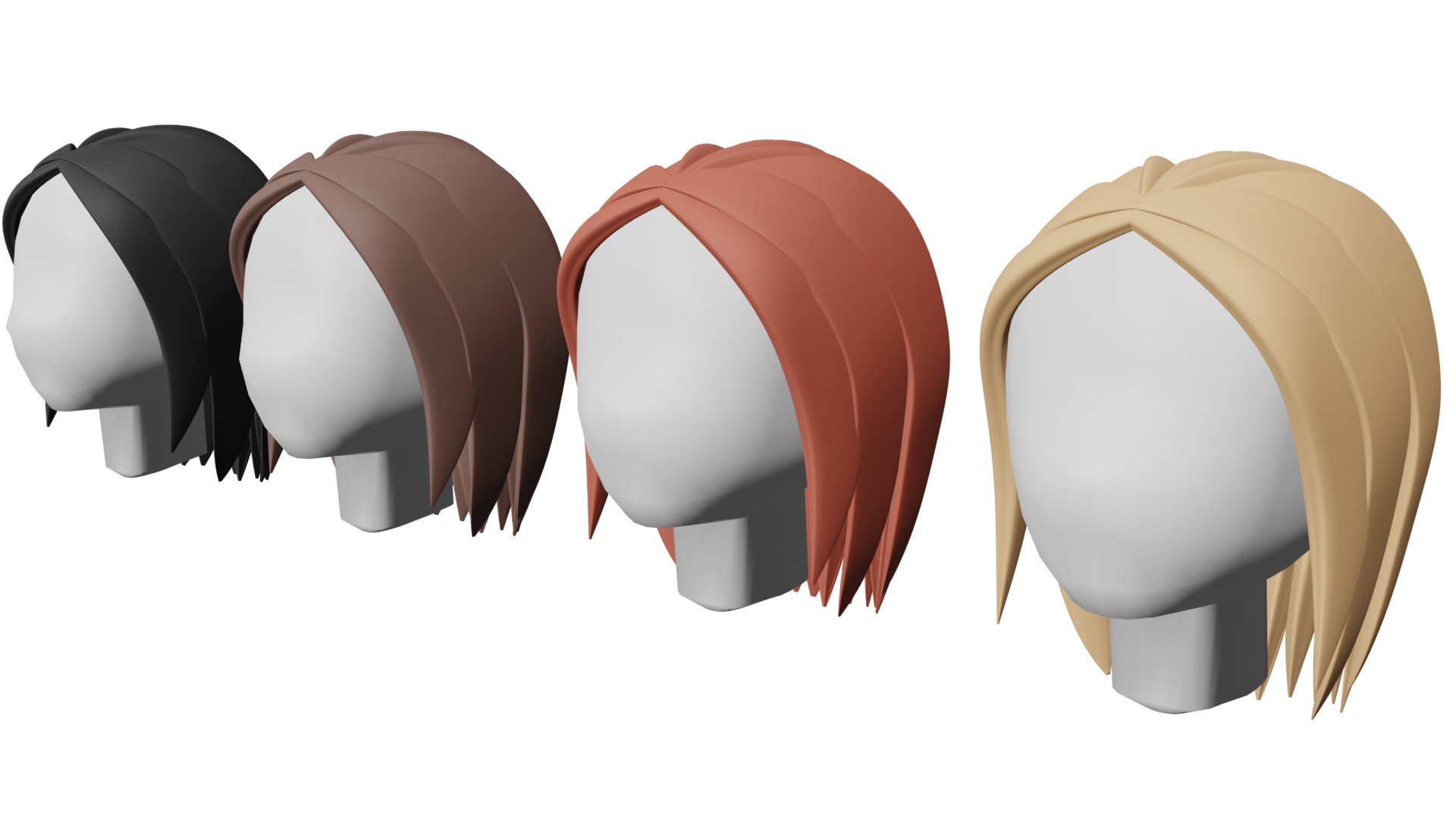 Cartoon Hairstyles - 3D Model by 7ka