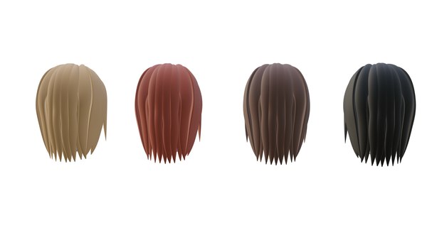 Personagem - Desenho animado - Coleção de cabelos femininos Modelo 3D $200  - .ma - Free3D