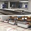 Gepäckaufbewahrungsraum und Check-in-Schalter am Flughafen