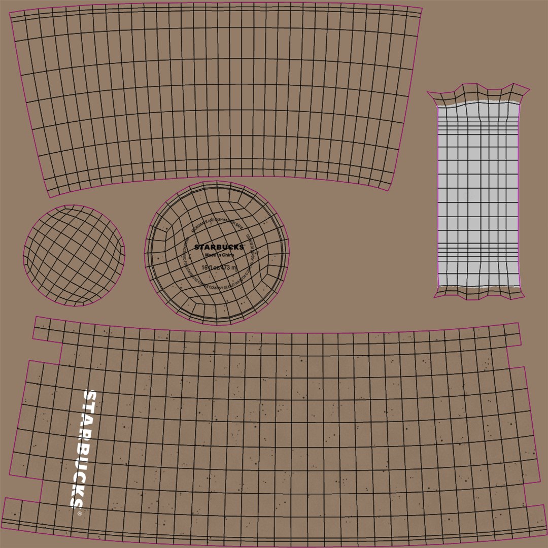 coffee cups 3D model https://p.turbosquid.com/ts-thumb/Bm/tjcPbw/B0yK4rPV/greyspeckled_uvs/png/1548683488/1920x1080/fit_q87/fc23f607390f481e8d54b1081e0d23f92dda54ec/greyspeckled_uvs.jpg
