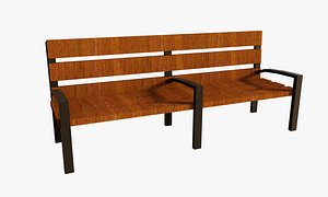 3D Wood Bench