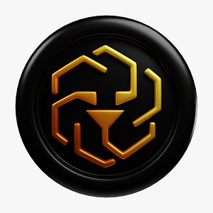 Unus Sed LEO or LEO Black Crypto Coin with cartoon style