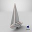 Sailing Yacht1 Low-poly PBR model