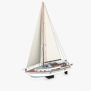Sailing Yacht1 Low-poly PBR model