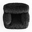 Winter Fox Faux-Fur Eco-Lounger Black