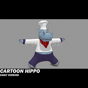 Cartoon Hippo -chef version-