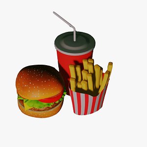 3D food burger