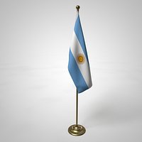 Argentina Flag and Pole