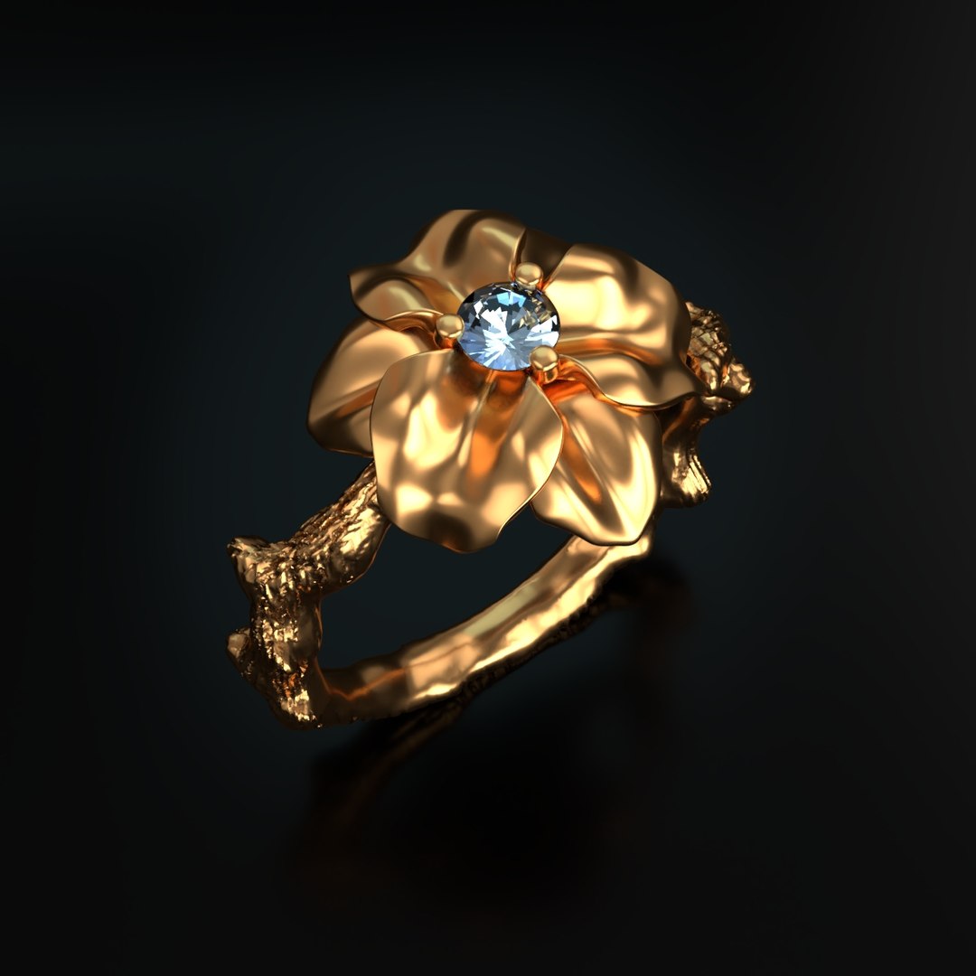 Flower Ring Model - TurboSquid 1403084
