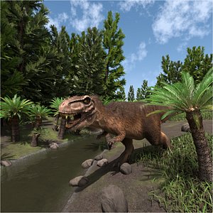 3D Mesozoic Landscape Dinosaur Collection