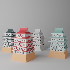 3D Cartoon Japanese Castle Collection