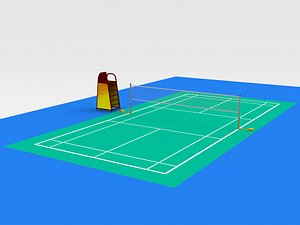Badminton Court 3D model