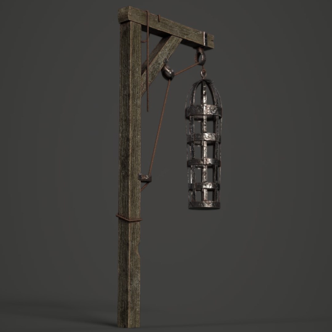 3D Medieval Gibbet Cage Model - TurboSquid 1197889