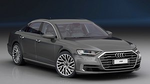 audi a8 2019 interior 3D model