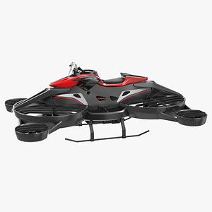 Red Hoverbike XTURISMO Fly 3D model