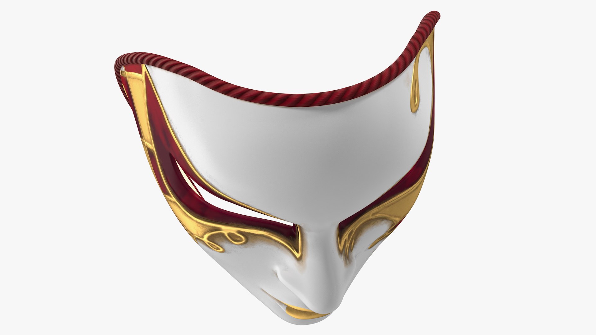 Red Face Carnival Mask 3D Model - TurboSquid 1477091