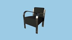 3D Black Simple Armchair - Furniture Interior Design model