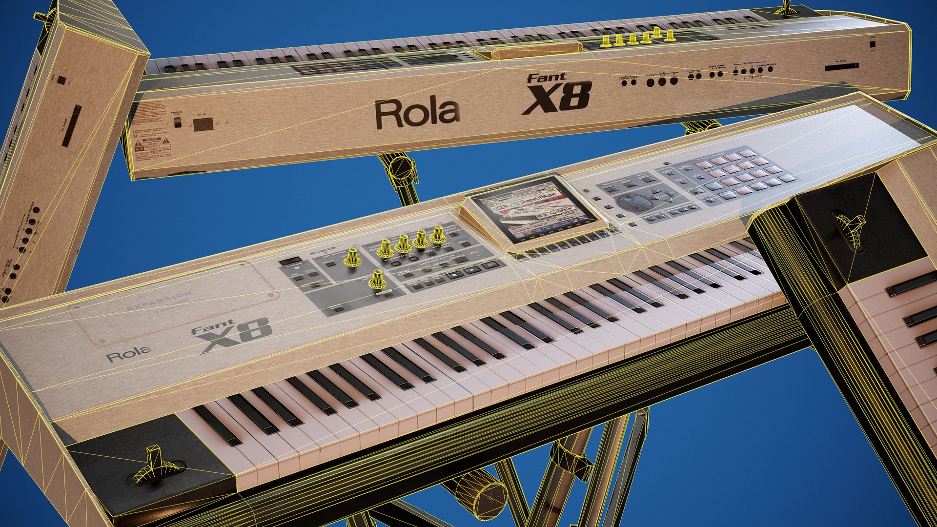 Electronic Piano Keyboard on Stand - PBR Game Ready Props 3D model https://p.turbosquid.com/ts-thumb/Bn/cP9vbH/fR/tbrender_maincamera_wireframe/jpg/1678345755/1920x1080/fit_q87/e7a77cafb06e82a0a6fdfff642dcffd9dc64dcb1/tbrender_maincamera_wireframe.jpg