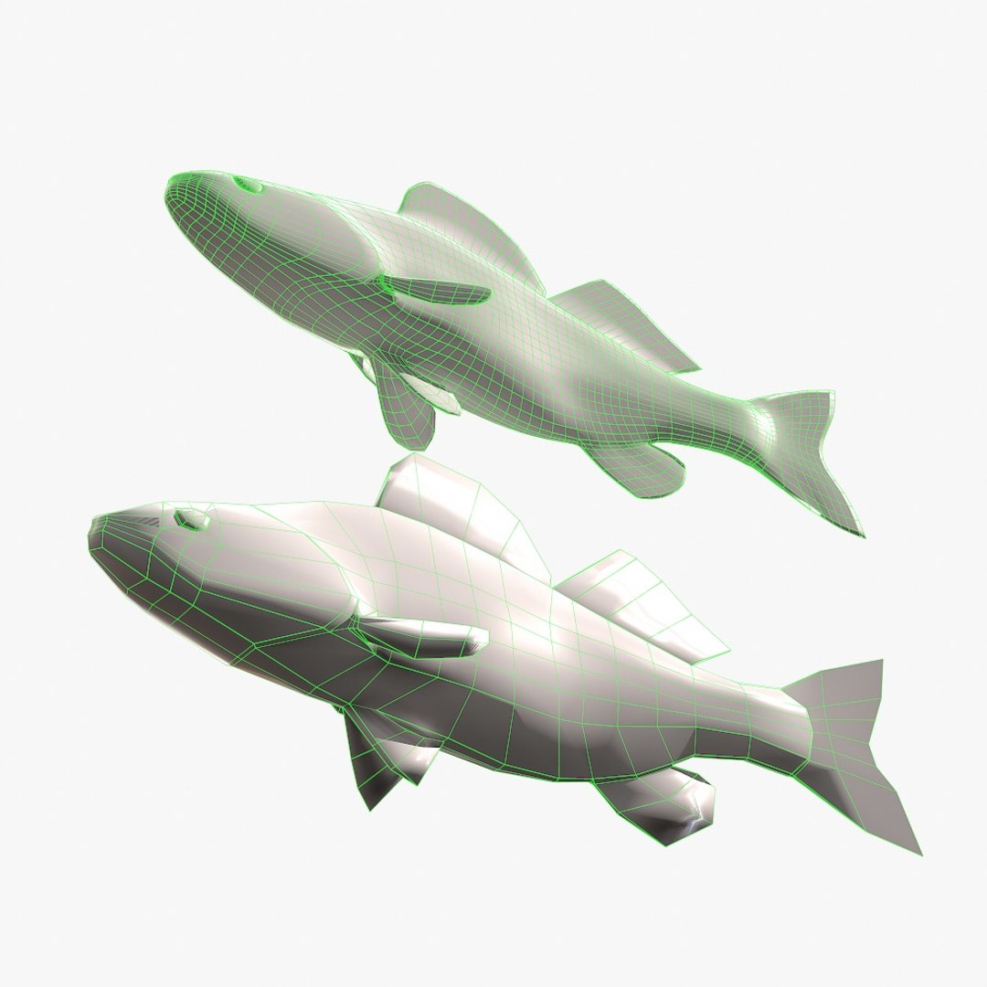 3D River Fish Bersh Model - TurboSquid 1260661
