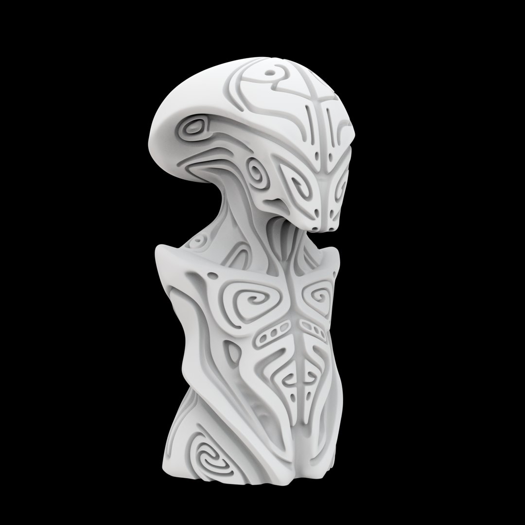 Alien Statue 3D Print Model Extraterrestrial Figure 3D - TurboSquid 2488463