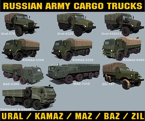 Russian Army Cargo Trucks