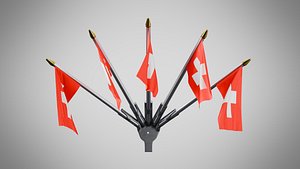 3D Wall Mount Flags 5 Of Switzerland