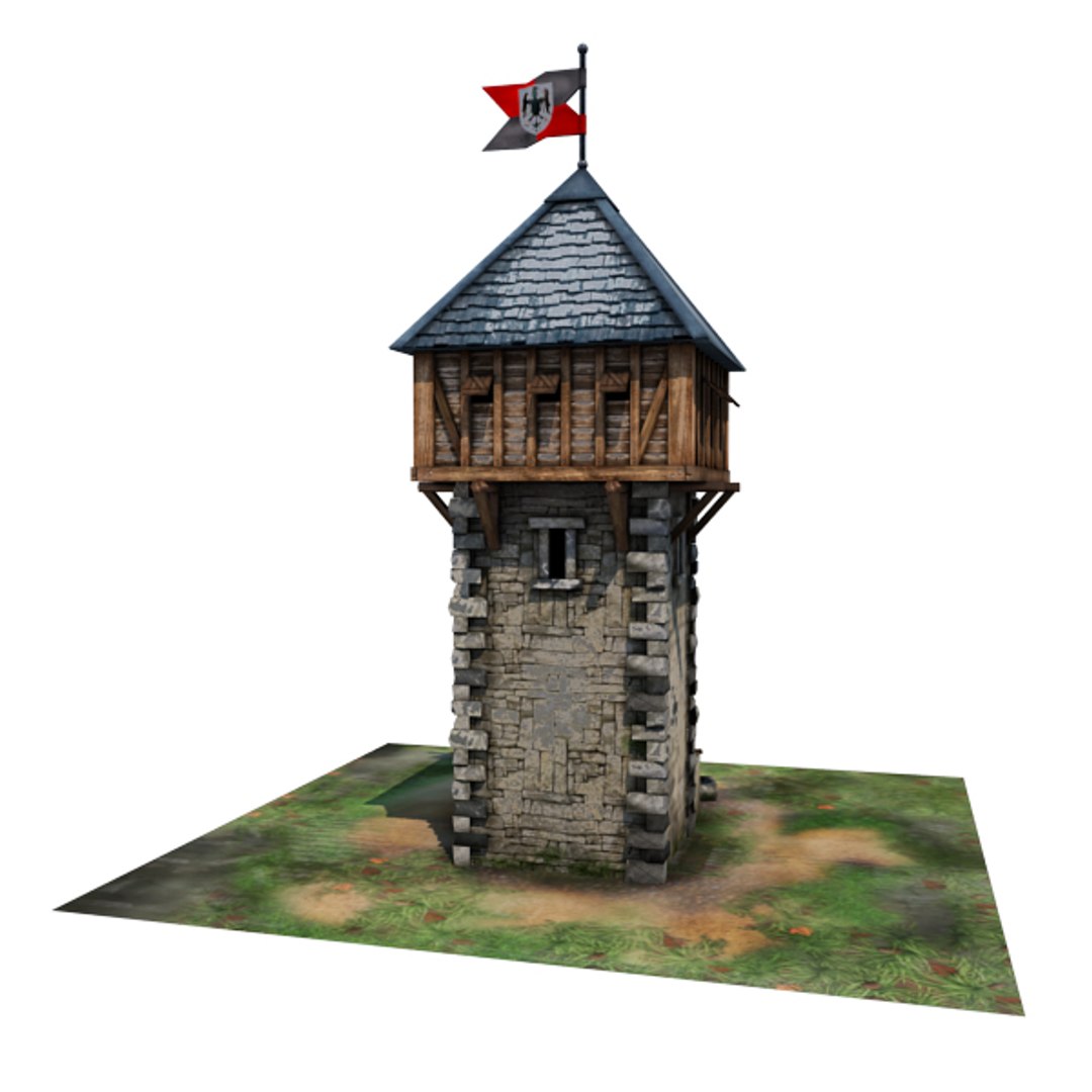 Medieval Defence Tower Buildings 3d Obj