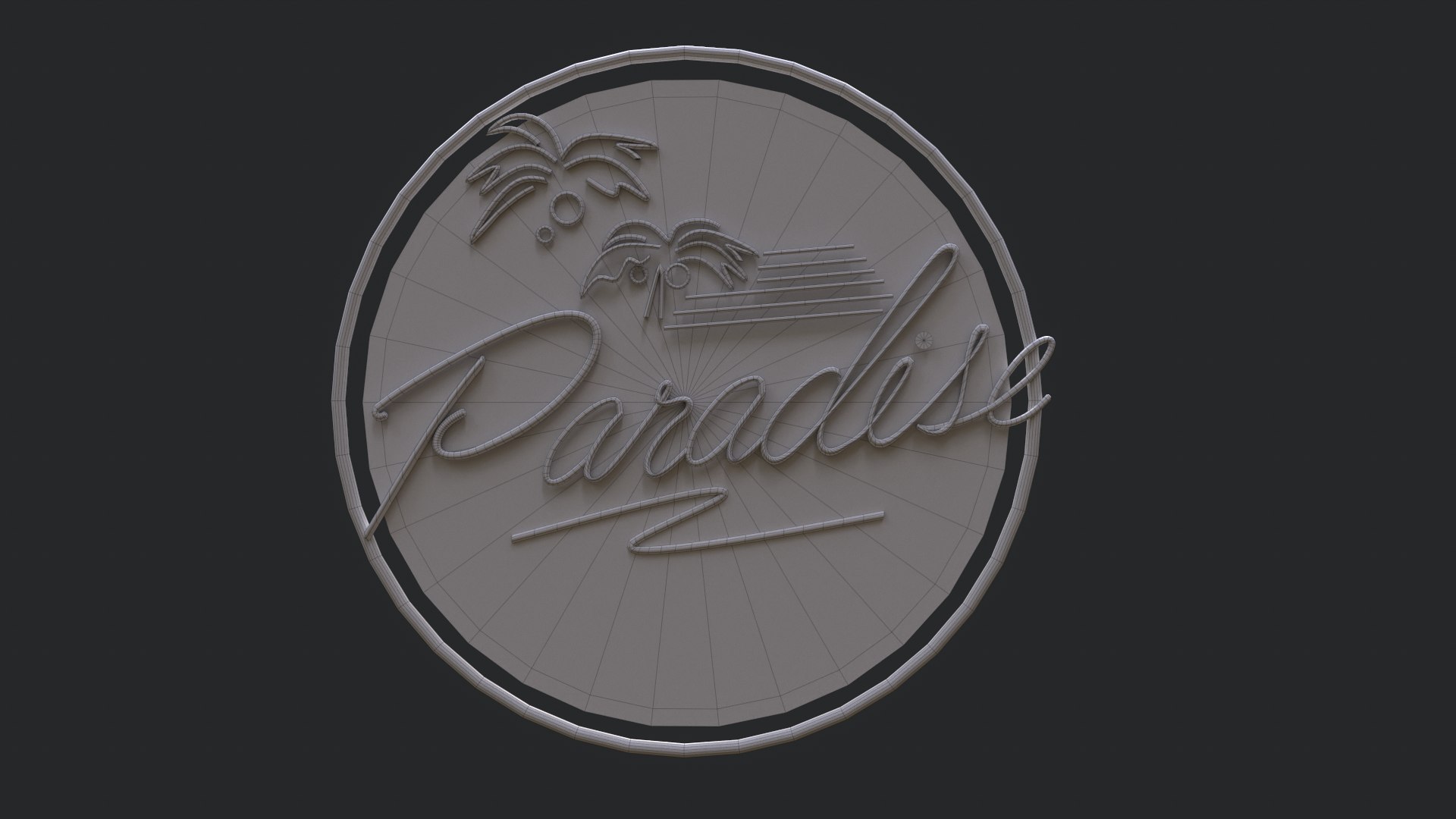 3D Paradise Neon Logo - TurboSquid 1972441