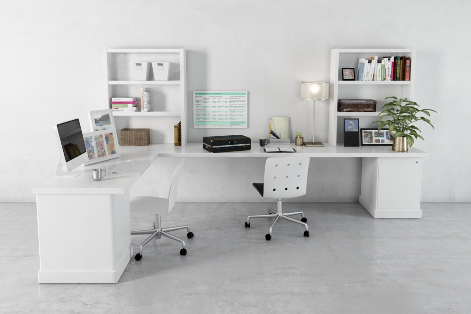 3D model archmodels vol 185 office desks - TurboSquid 1176271