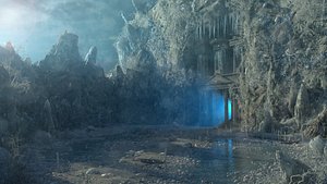 3D Frozen Petra Temple