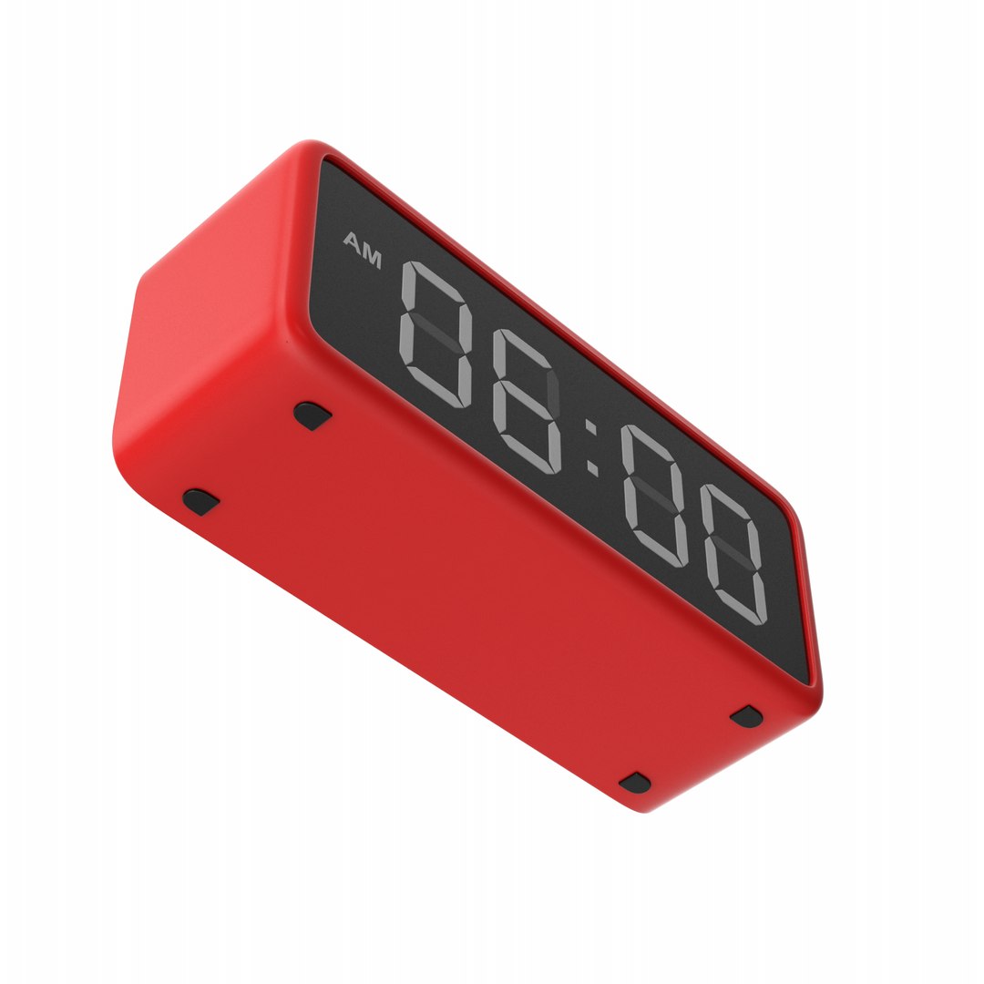 3D Red Alarm Clock TurboSquid 2147843