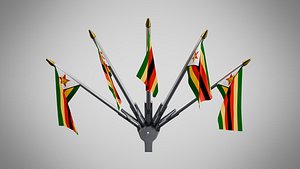 Wall Mount Flags 5 Of Zimbabwe