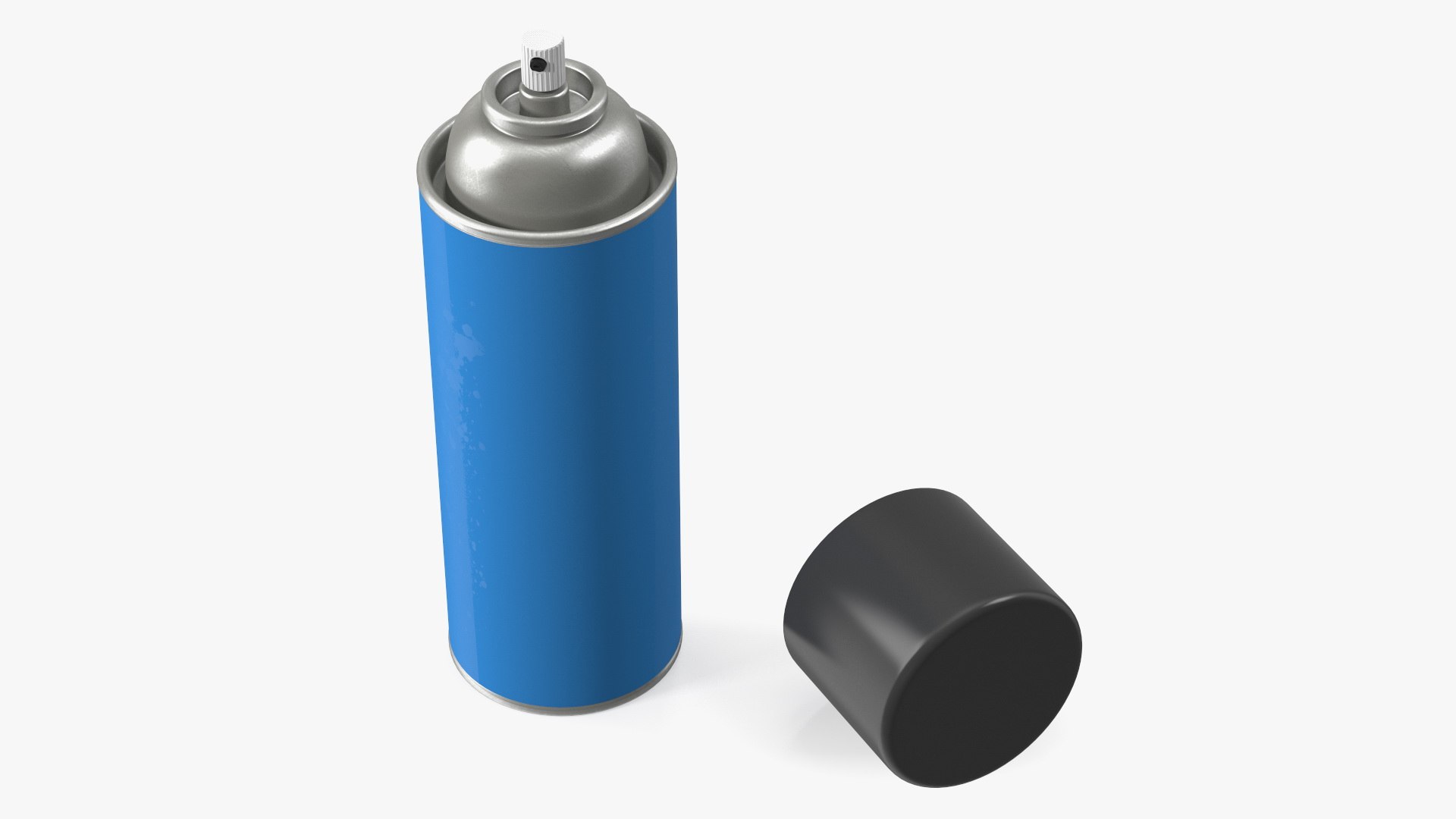 Blue Recycling Aerosol Can 3D model preview