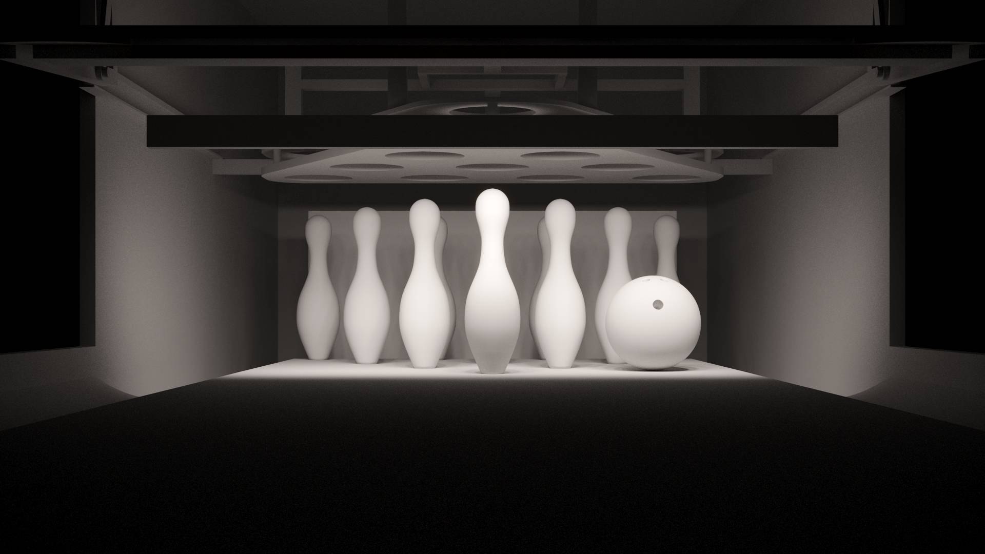 Bowling Pins In Pinsetter Model TurboSquid 1966449