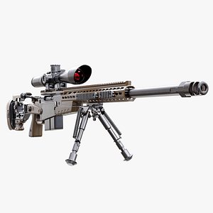 3D Sniper rifle Accuracy International LTD AXMC 338 Lap mag