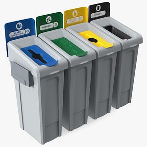 Modular Recycling Bins Set