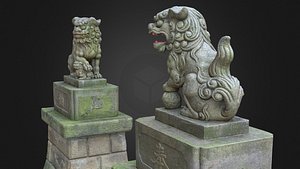 Two Komainu #2 (guardian lions)