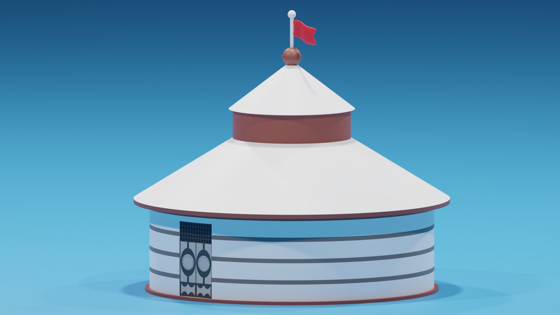 Cartoon Mongolian Yurt 1 Model - TurboSquid 2132716