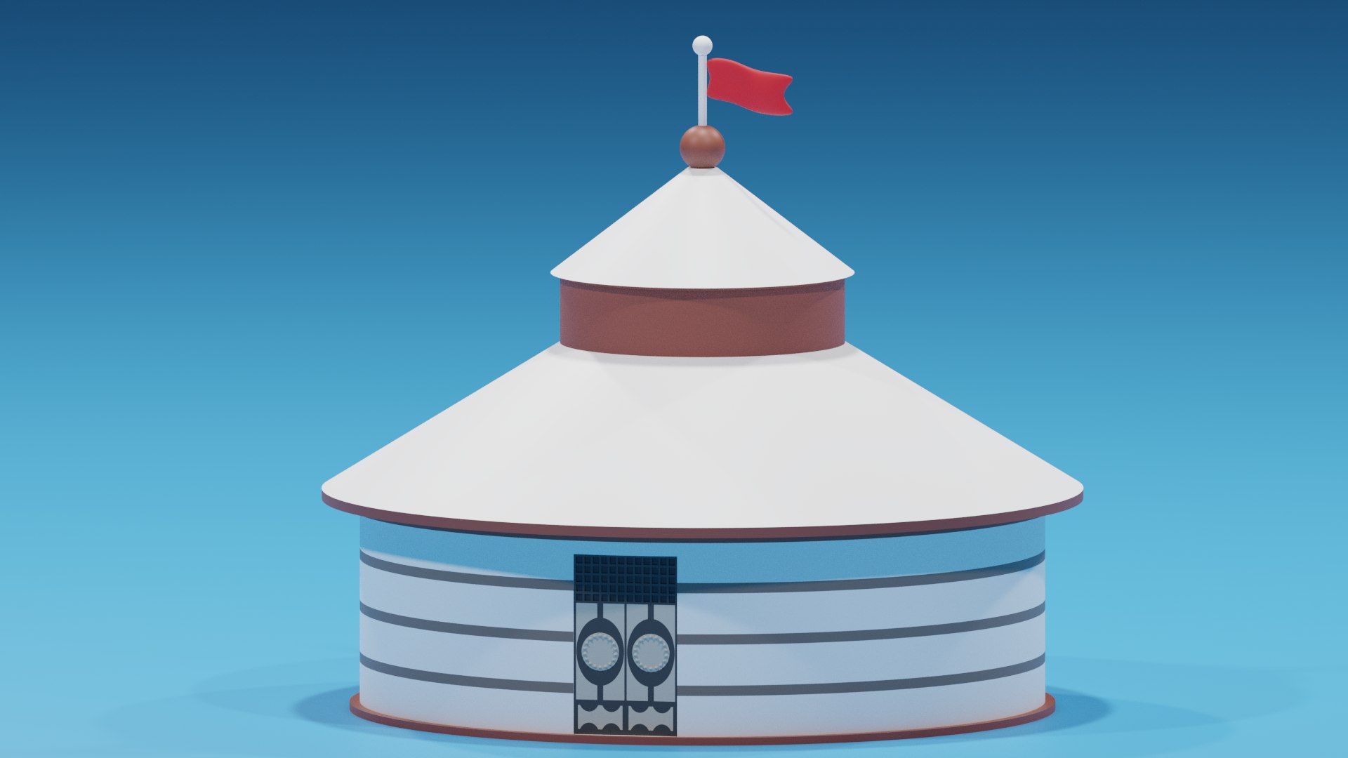 Cartoon Mongolian Yurt 1 Model - TurboSquid 2132716