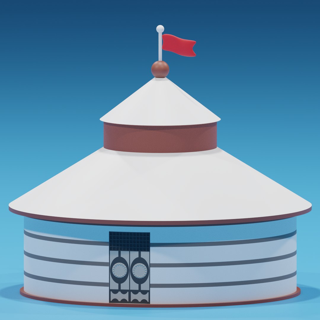 Cartoon Mongolian Yurt 1 Model - TurboSquid 2132716